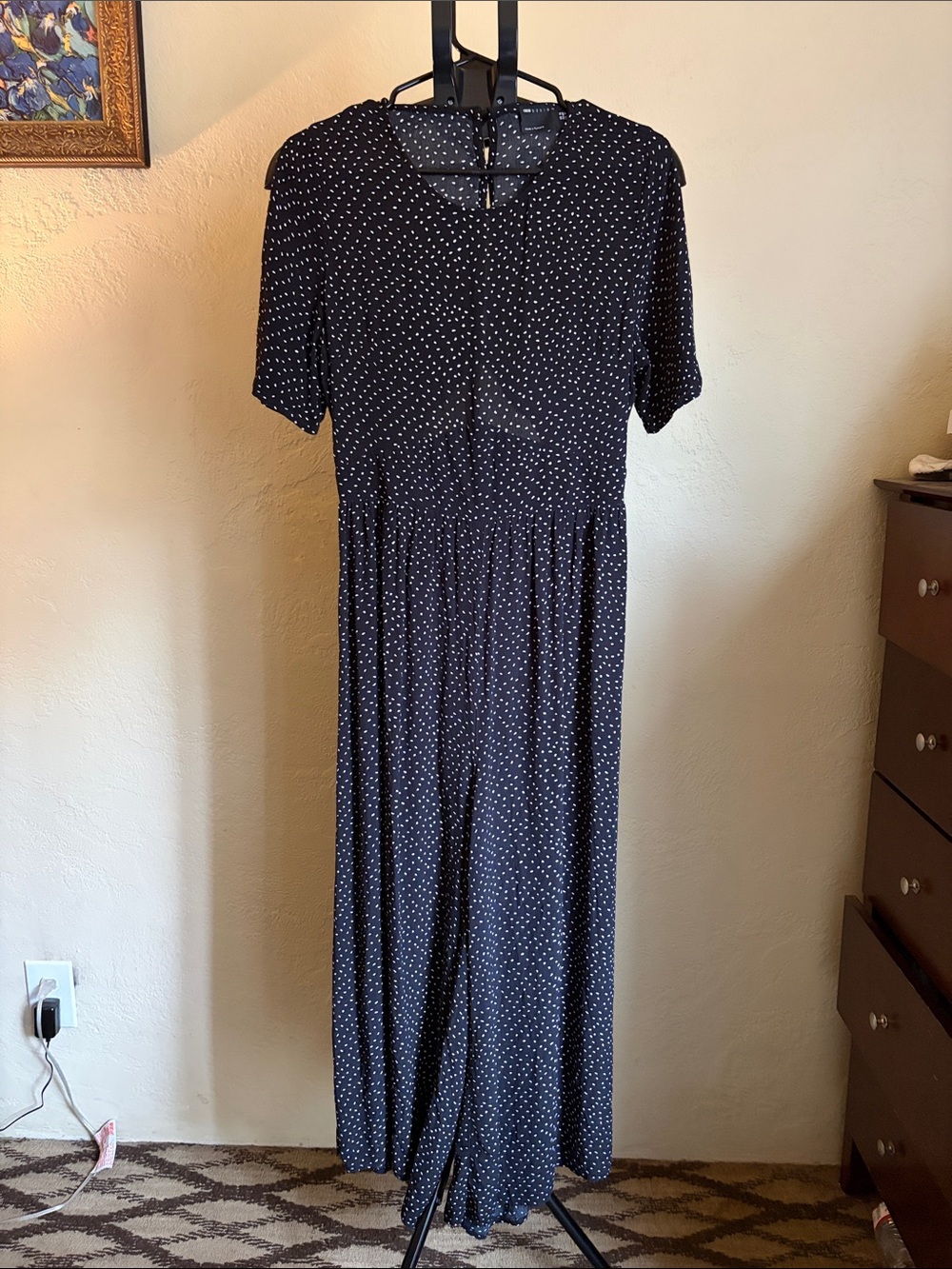 Black ASOS Polka Dot Short jumpsuit